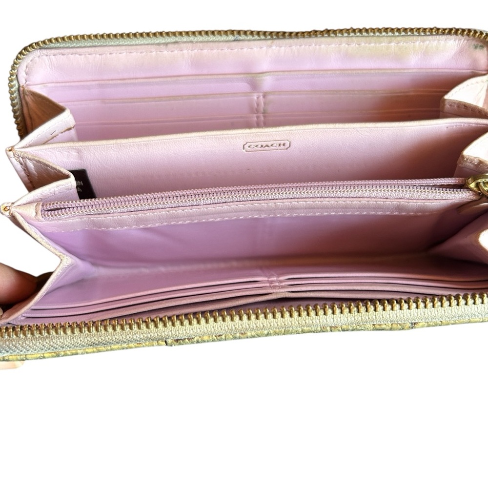 Coach Python Embossed Genuine Leather Accordian W… - image 8